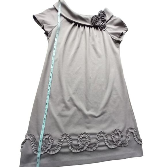 R & M Richards 60's style dress! Gray with flower embroidery Size 14 - Picture 13 of 15